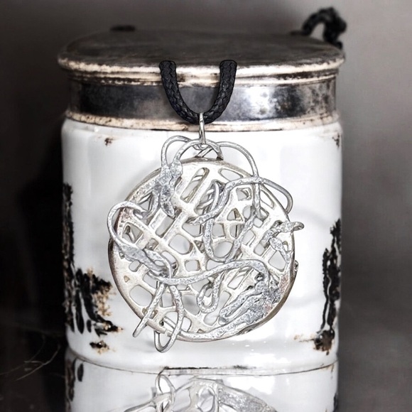 5 For $25💫Alternative Grunge Biker Silver Medallion Pendant Necklace - Picture 4 of 7